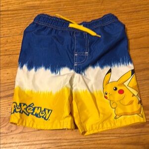 Kids Blue and Yellow Pokemon Swim Shorts